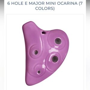Purple Mini Ocarina Wind Instrument Necklace